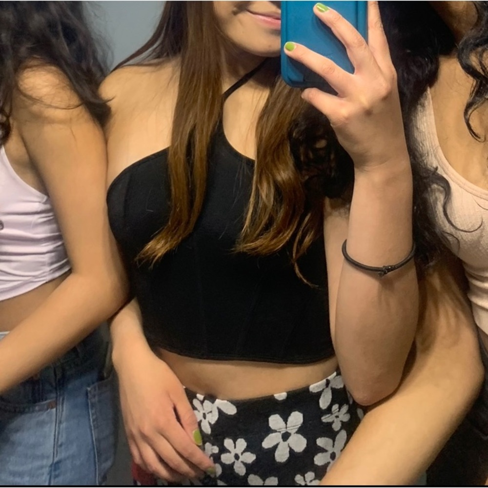 Urban Outfitters Black Halter Tie Top
